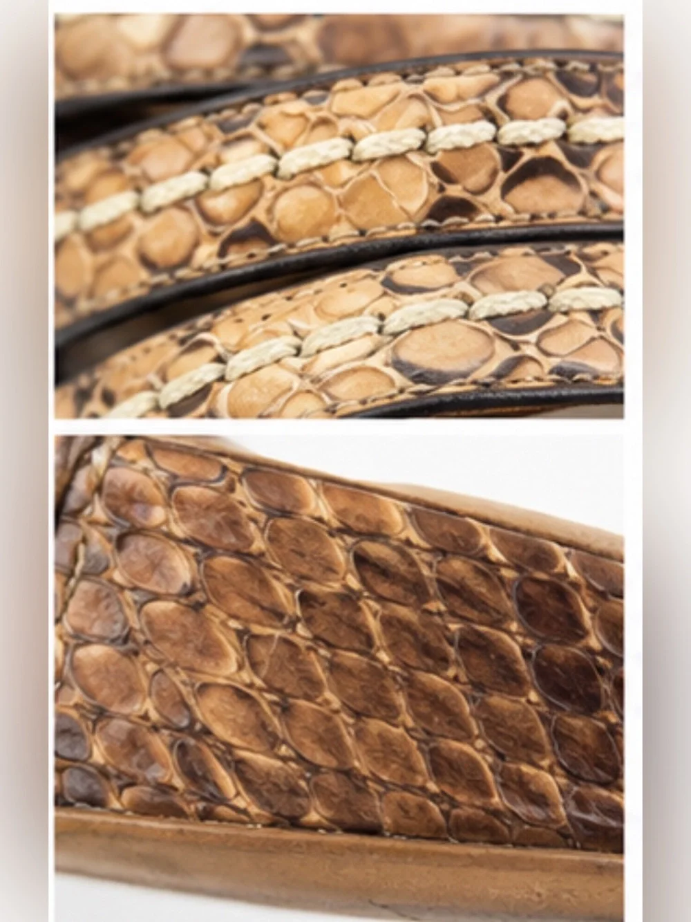 MIU MIU Genuine Snakeskin Platform Heels Sandals Size 37.5 Made in Italy
